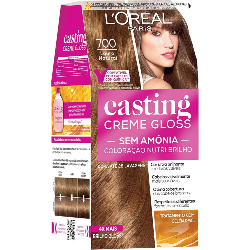 Tinta De Cabelo Casting Creme Gloss 700 Louro Natural em Oferta na Shopee