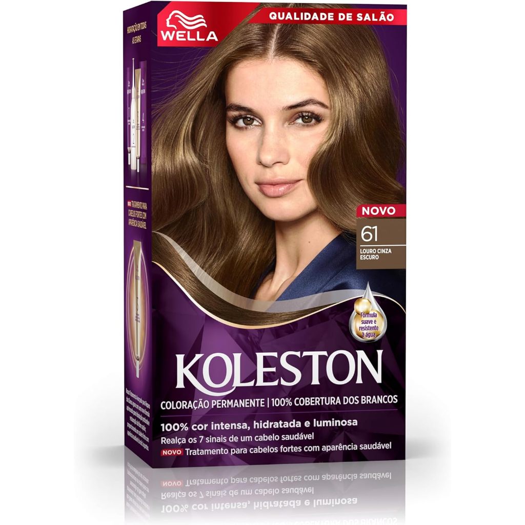 Tinta De Cabelo Koleston Cor 61 Louro Cinza Escuro