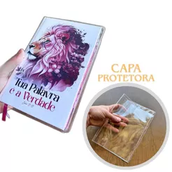 Capa Protetora Transparente Para Bíblias Letras Médias e Hiper Gigante