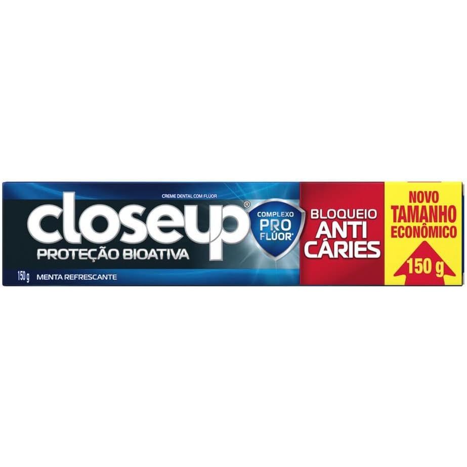 Creme Dental Closeup Proteção Bioativa Bloqueio Anticáries Menta Refrescante Com 150g