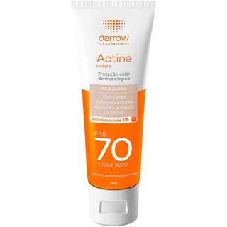 Protetor Solar Facial Actine Colors FPS70 Tom Claro Com 40g em Oferta na Shopee