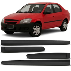 Jogo Friso Lateral Preto Corsa Joy Maxx 2002 a 2012 Modelo Largo