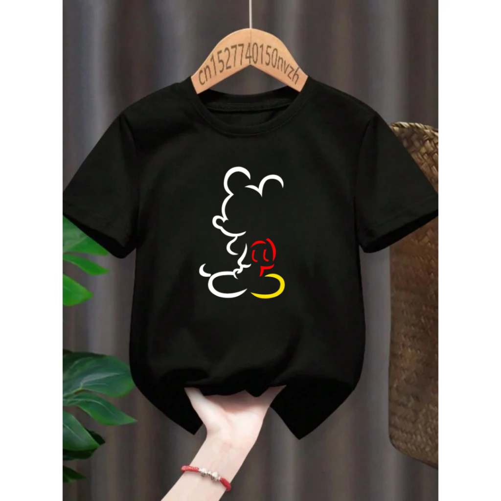 Camiseta Infantil Juvenil Unissex  Mickey Lançamento Camisa  Unissex 100% Algodão em Oferta na Shopee
