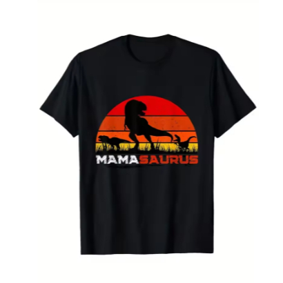 Camiseta Estampa Adulto/Infantil Lançamento Unissex Em Algodão mamasauros dinossauros engraçados
