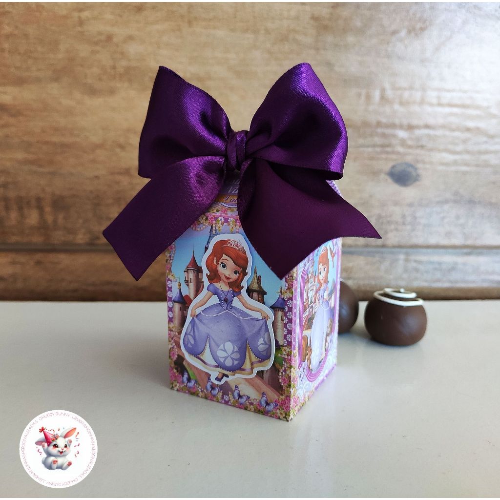 LEMBRANCINHA PERSONALIZADA - 6 MINI CAIXA MILK PRINCESA SOFIA - PAPELARIA PERSONALIZADA