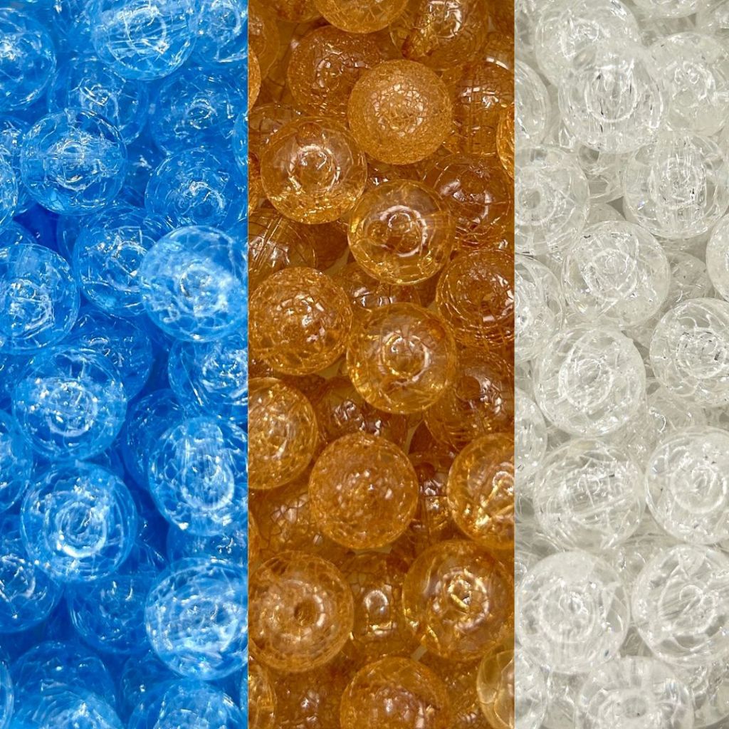 Miçanga Passante Acrílica Craquelada 12mm e 16mm Pulseira Cordão Artesanato em Oferta na Shopee