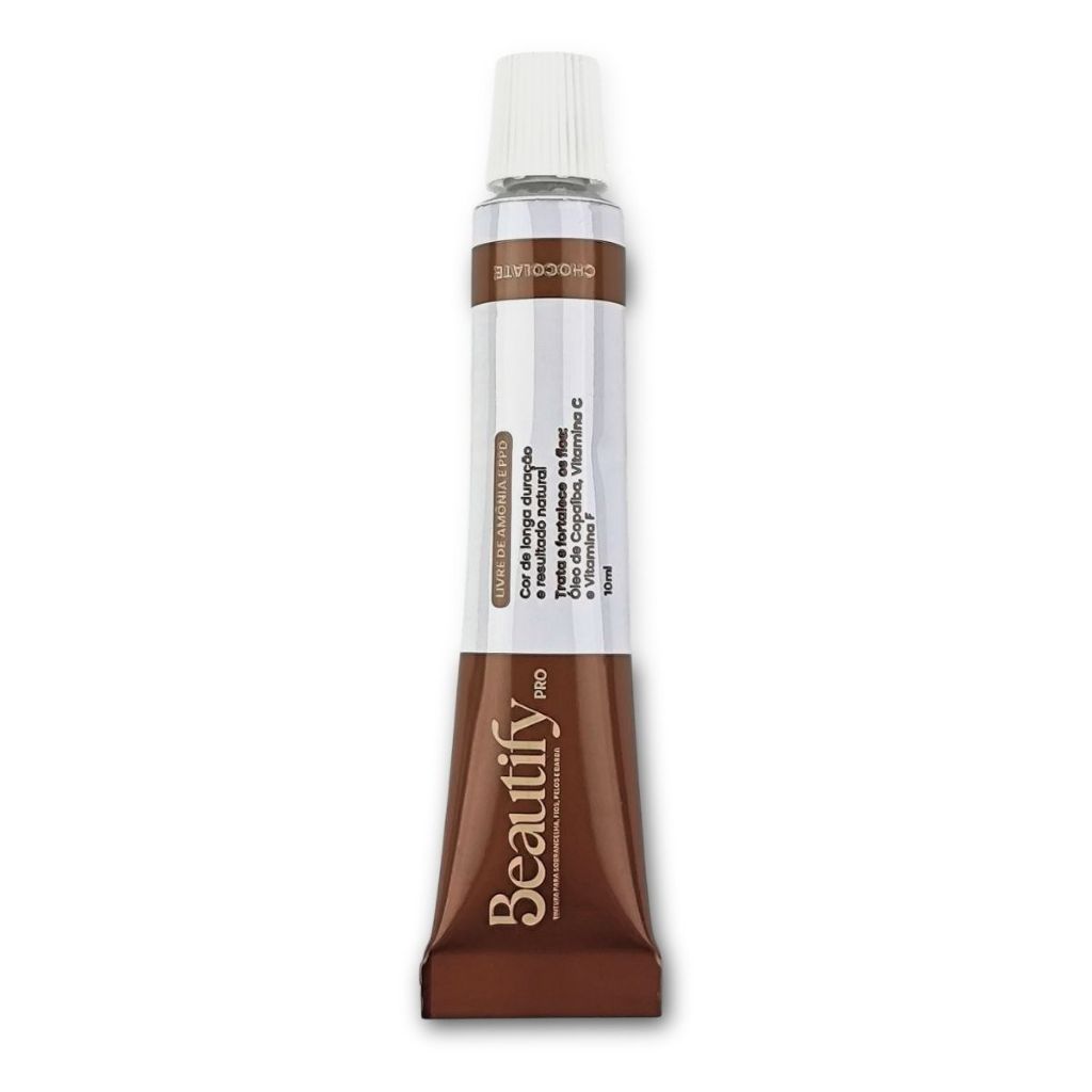 Kit Tintura Para Sobrancelha Cílios Beautify 10g Chocolate