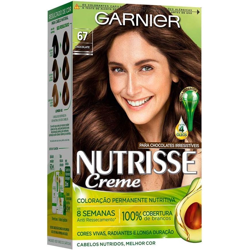 Tinta De Cabelo Nutrisse Creme 67 Chocolate em Oferta na Shopee