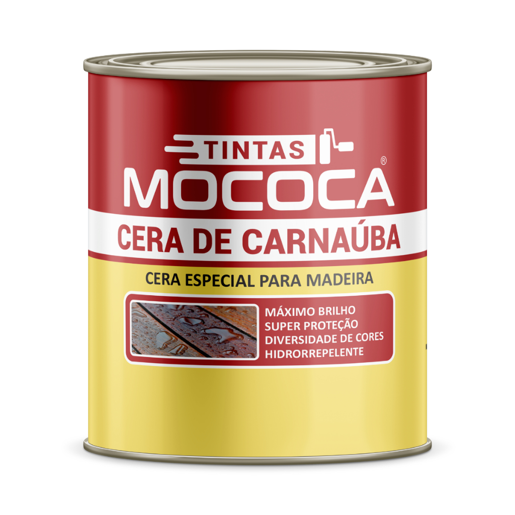 Cera De Carnaúba Mococa Para Madeira Brilhante Cores 900ml