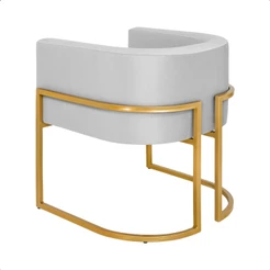 Poltrona decorativa para sala conforto e sofisticação tecido veludo Poltrona Cadeira Decorativa de Ferro