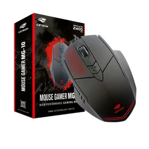 Mouse Gamer Com Fio USB  C3Tech MG-10BK Preto