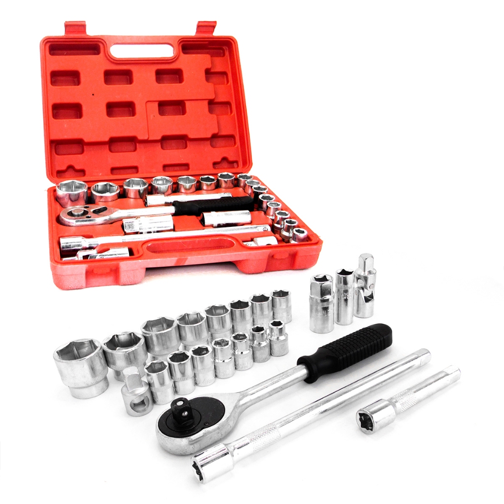 Maleta Kit Jogo De Soquete Sextavado 10 A 32mm 1/2pol 22 peças Bravus Force em Oferta na Shopee