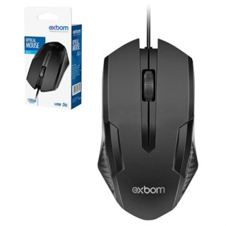 Mouse com fio USB MS-71 preto Exbom 1200 dpi em Oferta na Shopee