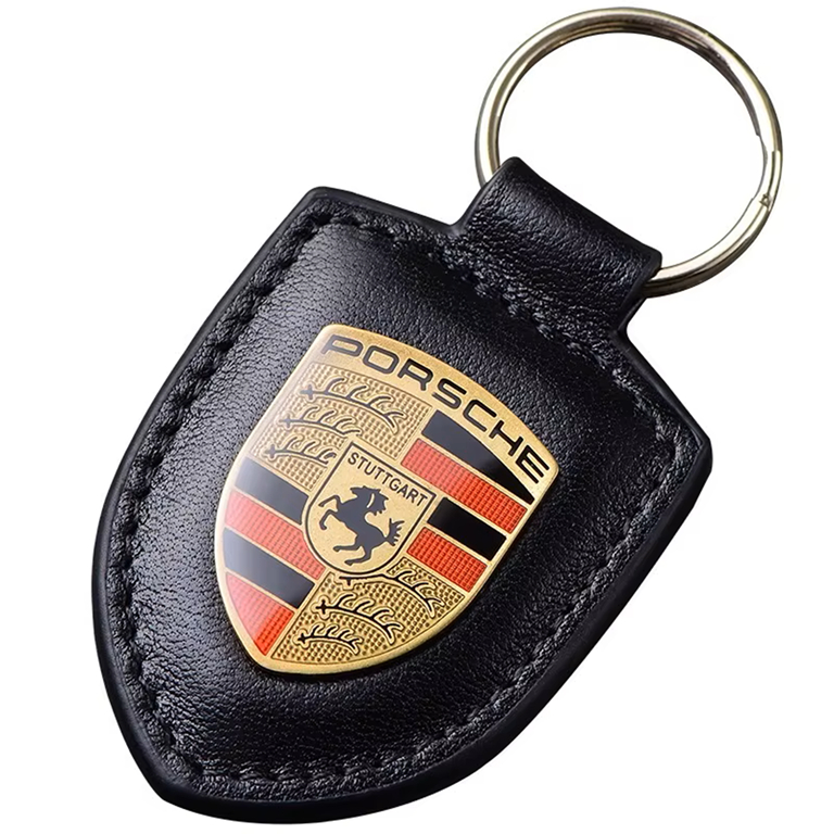 Chaveiro Brasao Porsche Boxster  Carrera 911 Turbo Taycan Panamera Macan Cayenne  Cayman GT4 RS 718 Spyder