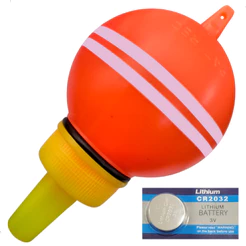 Boia Paulistinha Luminosa Pesca Noturna Robalo Carpa Cabeçuda LED + Bateria Inclusa