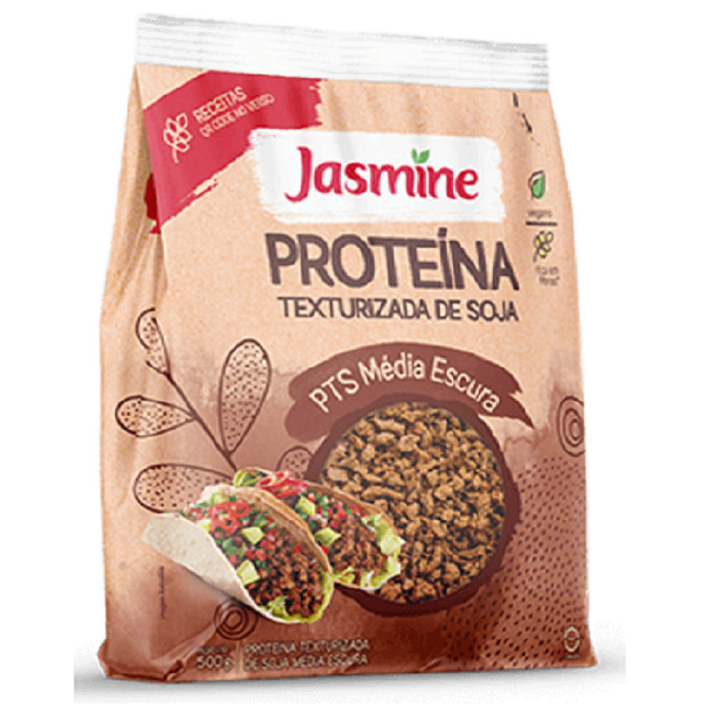 Proteína de Soja Média Escura Vegana 500g - Jasmine