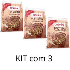Kit com 3 Proteína De Soja Média Escura Vegana 500g Jasmine