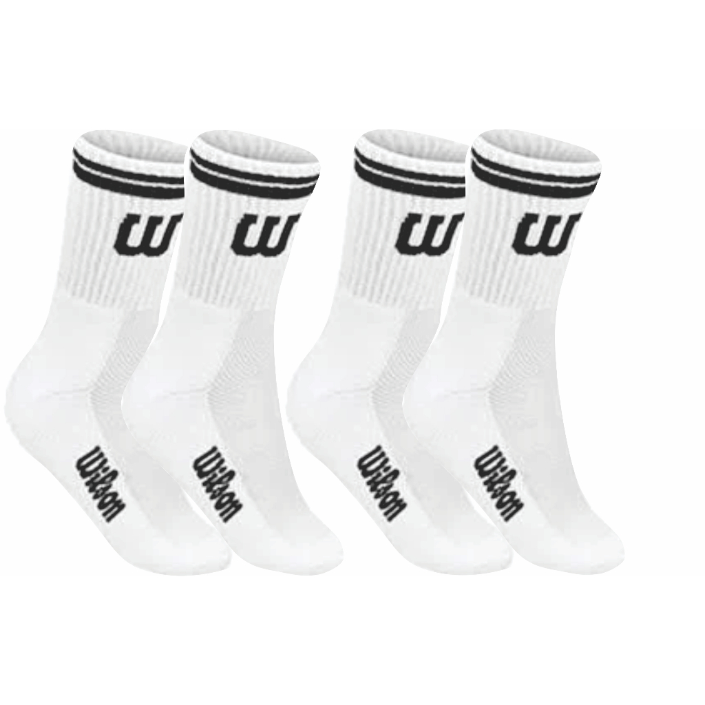 2 Pares Meia Wilson Cano Médio Algodão em Oferta na Shopee