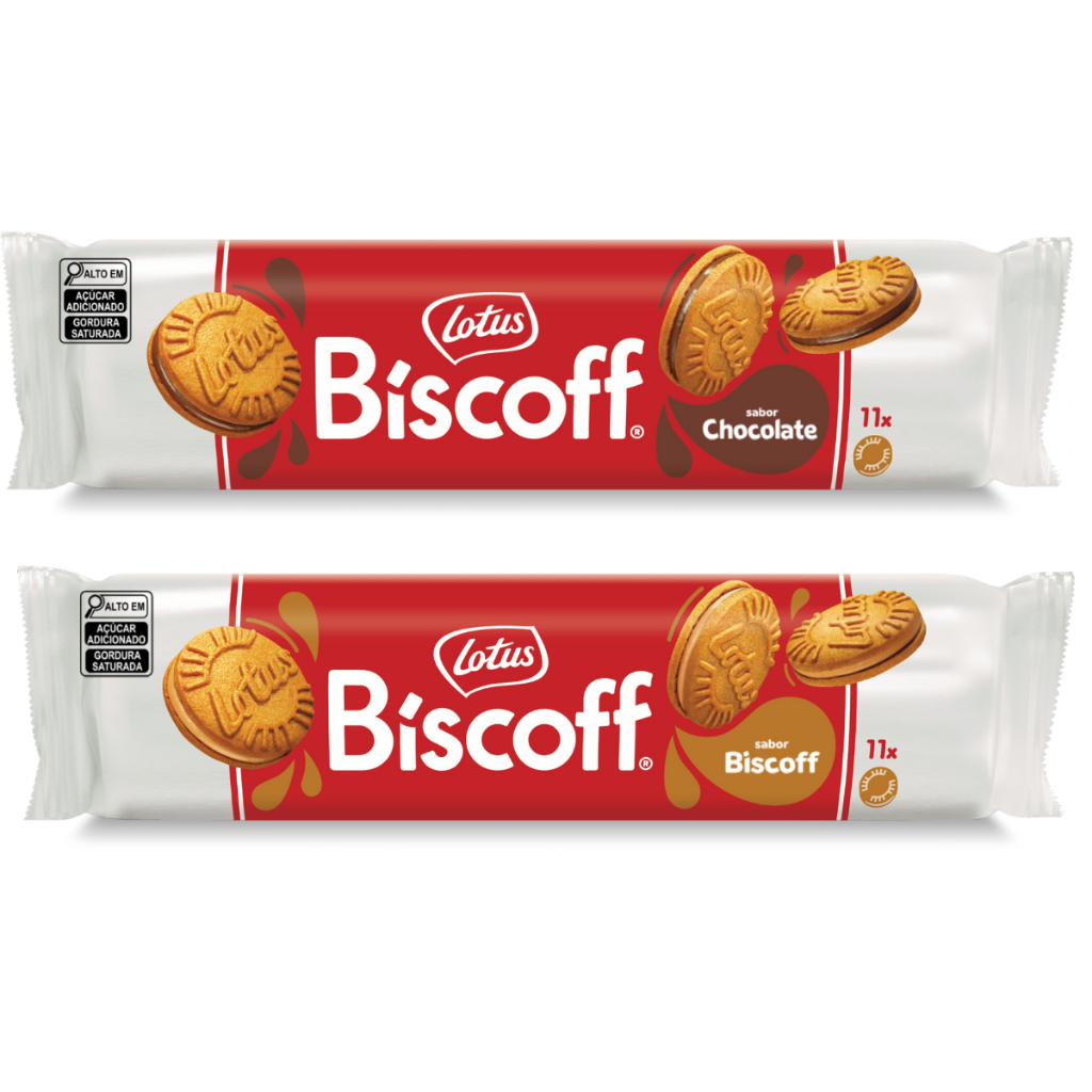 Kit 2 Sabores Biscoito Lotus Biscoff Recheado 110g