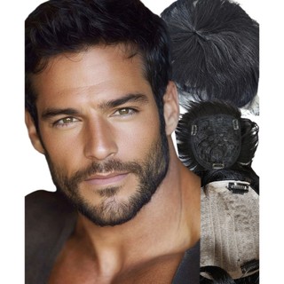 Protese capilar 100% humano cabelo masculino original topo da cabeça