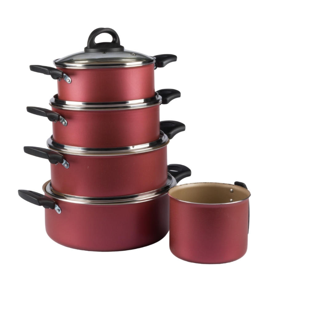 Jogo De Panelas 5 Peças Mais Um Fervedor Cereja Nacional em Oferta na Shopee
