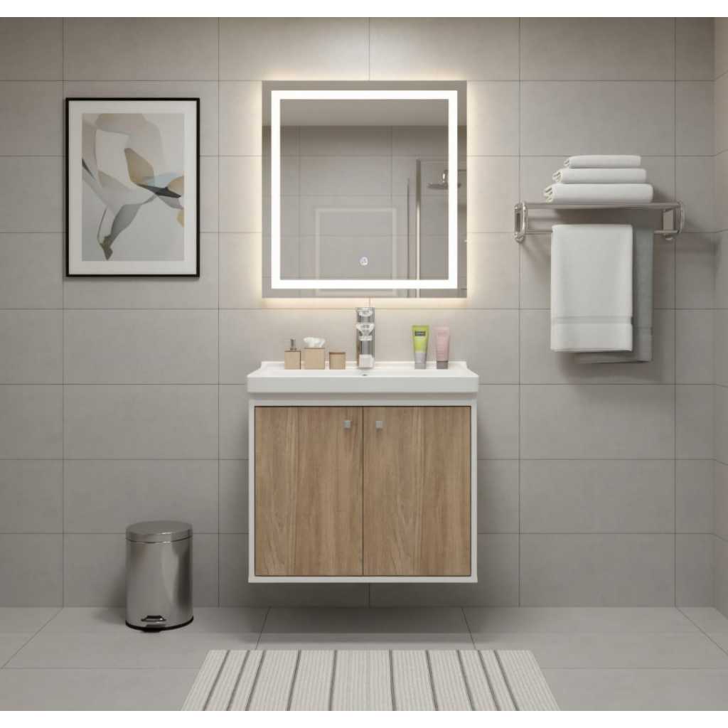 Gabinete para Banheiro 50cm MDF com Cuba em Oferta na Shopee