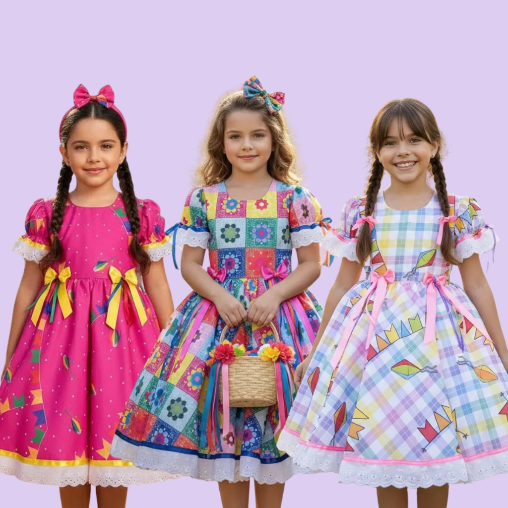 Vestido Festa Junina Bandeirinhas - Comprar com Melhor Preço em Vestidos de Casamento