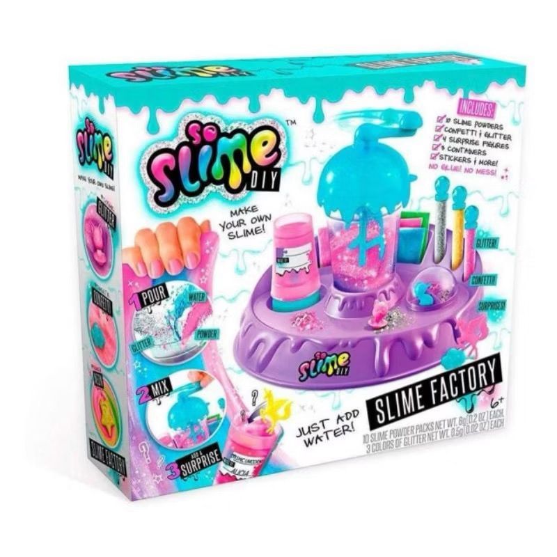 Kit Fábrica de Slime - Monte e Crie seu Slime Colorido c/ Acessórios