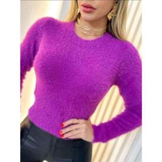 Suéter Cropped De Pelinho (C828) em Oferta na Shopee