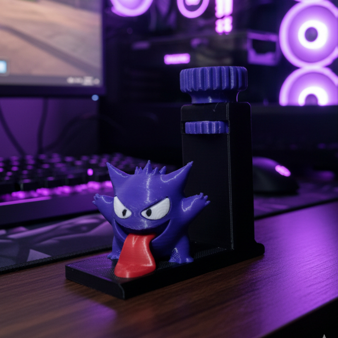 Suporte Para Gpu Placa De Video Nvidia Amd Pokemon Gengar Altura Máxima 12 Cm Altura Mínima 8 Cm