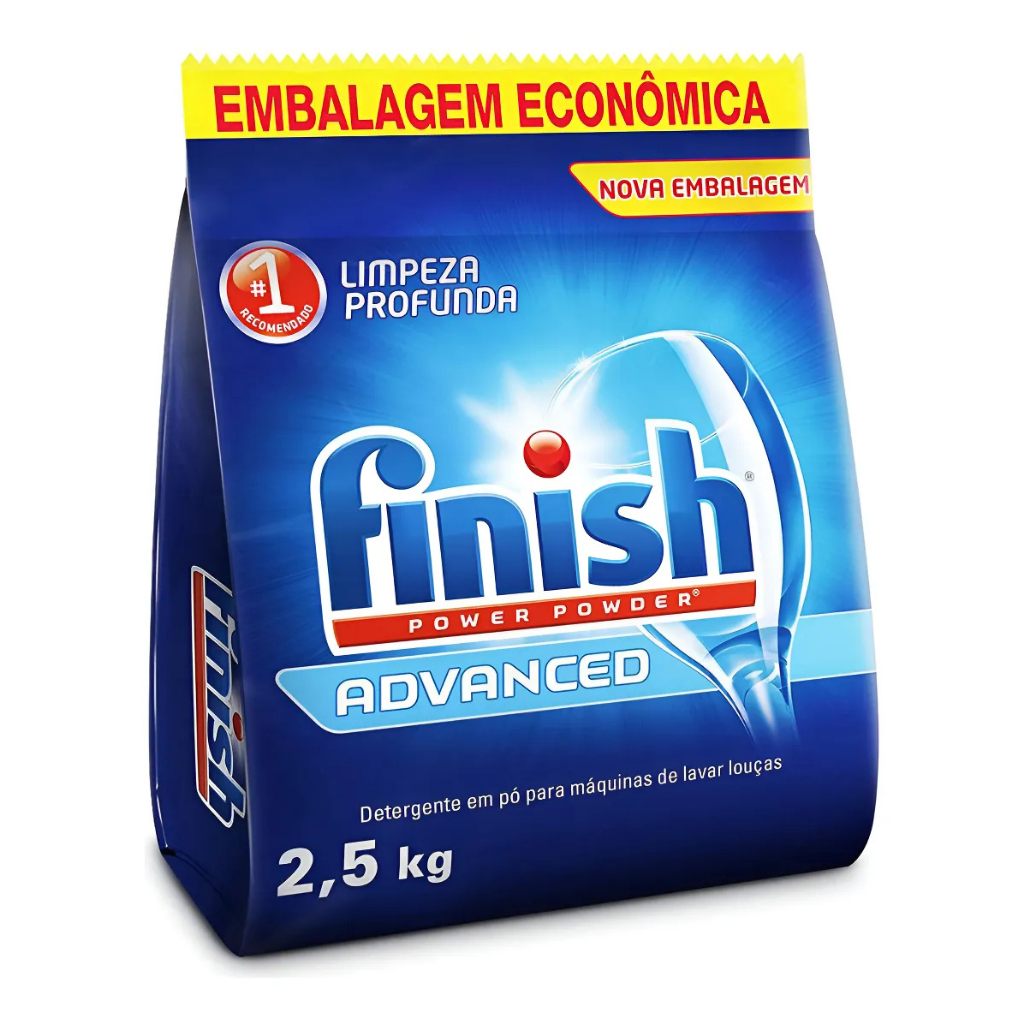 Detergente Em Pó Finish Para Maquina de Lava Louças 2,5kg Limpeza Profunda em Oferta na Shopee