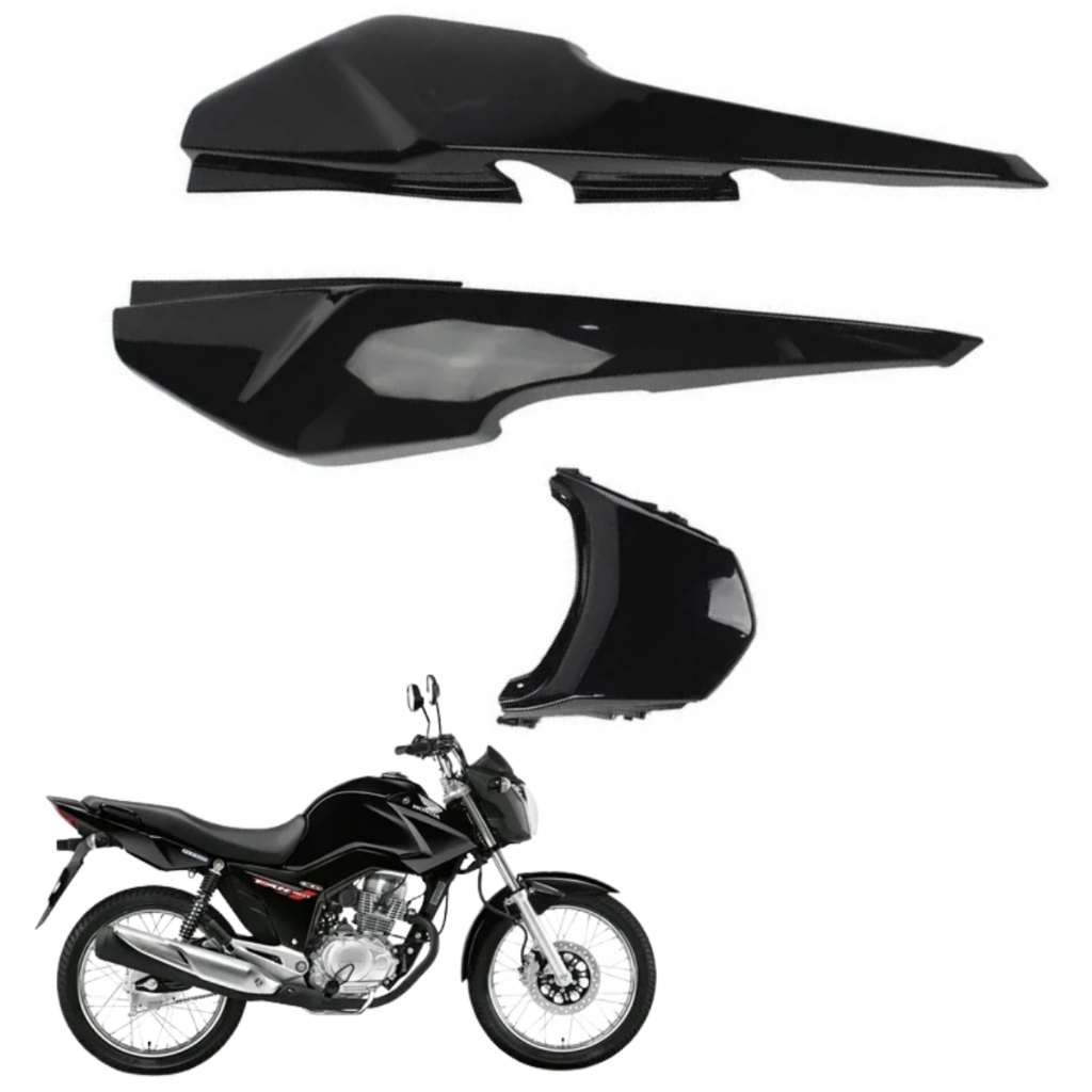 Rabeta Traseira Carenagem Honda Fan 125 2014 a 2018/Fan 150 2014 a 2015/ Fan 160 2016 a 2022 Preto
