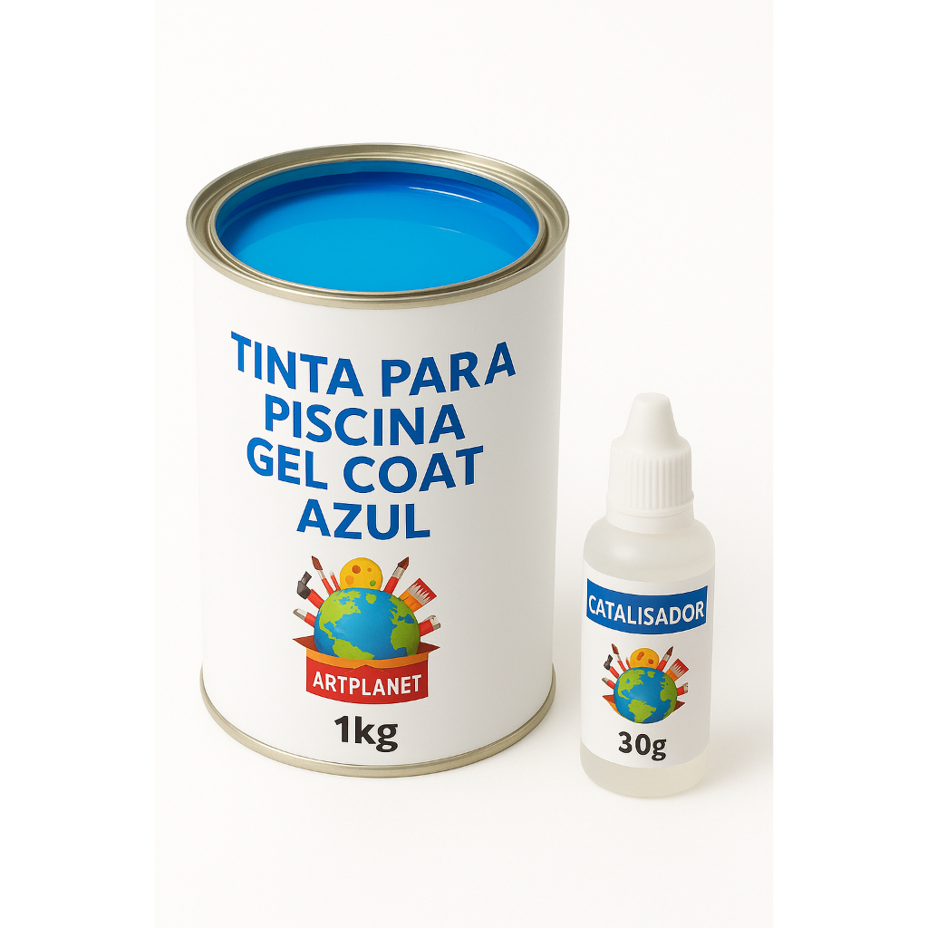 Tinta Para Piscina Gel Coat Azul (1,030 Kg) em Oferta na Shopee