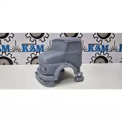 Miniatura Cabine Caminhão Em Resina 1113 Muriçoca 1/32 Grey