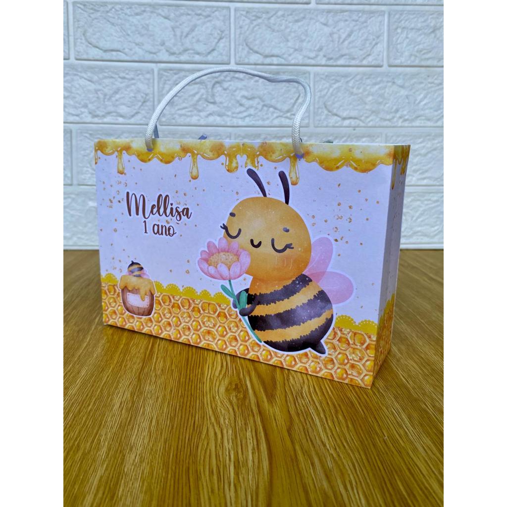 Sacolinha Surpresa Personalizada Lembrancinha de Aniversário - Abelhinha PEGUE E MONTE