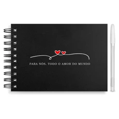 Kit para Scrapbook com Álbum de Fotos + Caneta + Adesivos