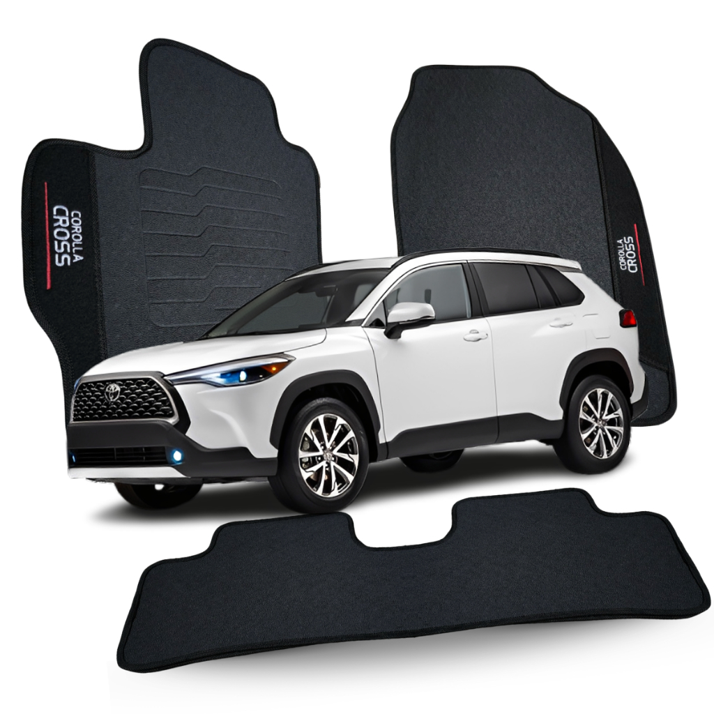 Jogo Tapete Borracha Personalizado  Corolla Cross Ano 2021 2022 2023 2024 2025 em Oferta na Shopee