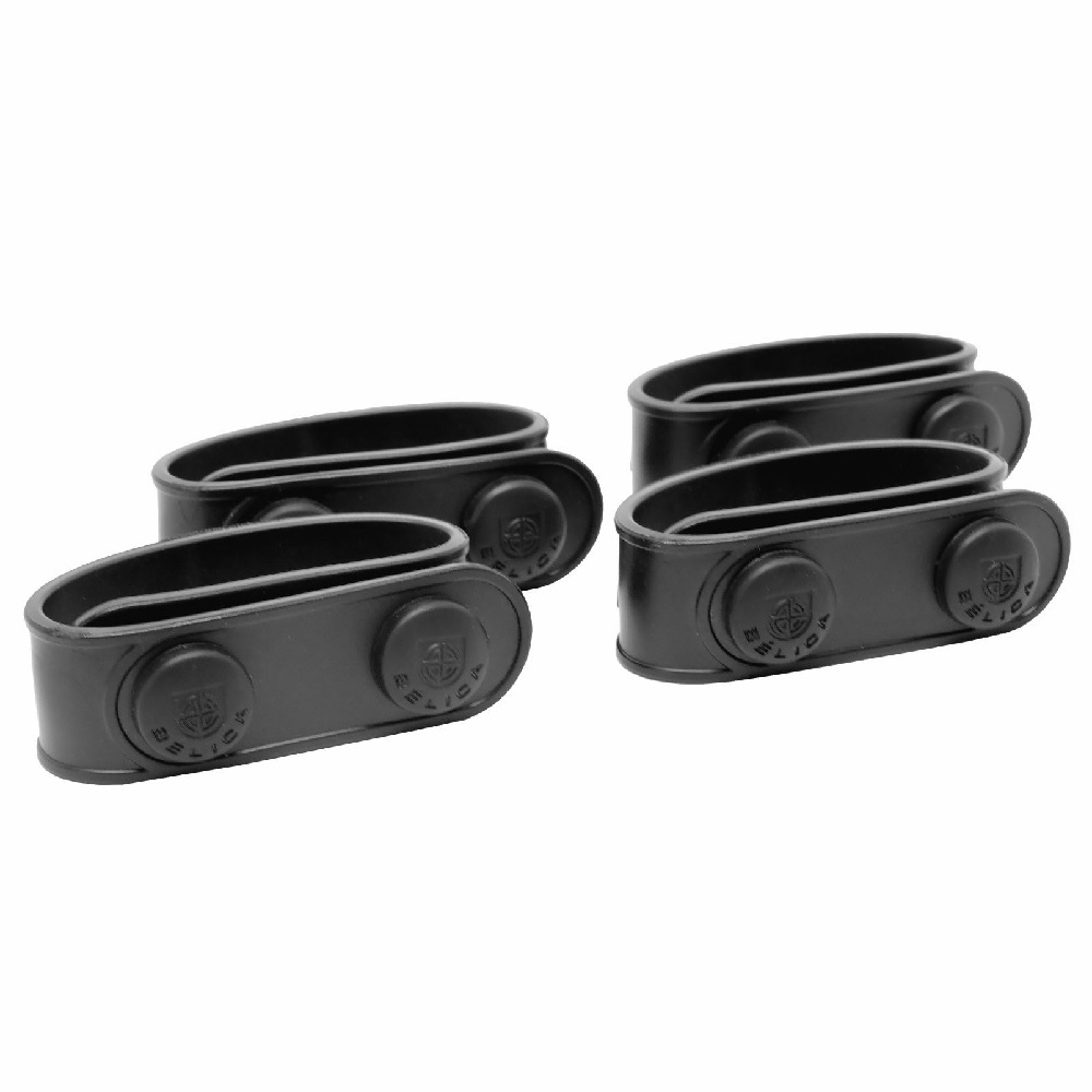 Presilha Trava Cinto Tático - Belt Clip Bélica - Kit 4 Un - PVC Preto