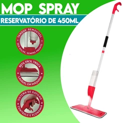 Mop Spray Esfregão Microfibra Rodo de Limpeza Com Reservatorio Condor 450ml