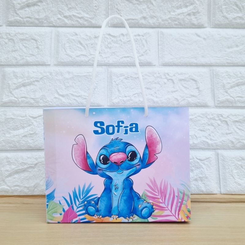 10 Sacolinhas Surpresa Personalizadas (G) STITCH Lembrancinha Festa Infantil Todos os Temas
