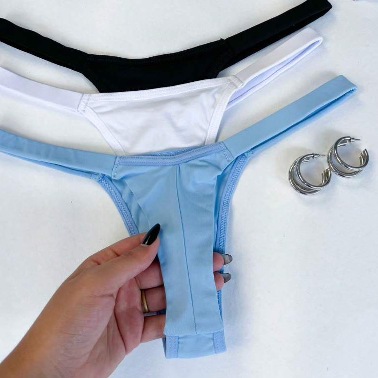 Kit 5 Cacinhas Feminina Fio Dental Sexy Tanga Biquíni Fio Duplo Sensual Lingerie