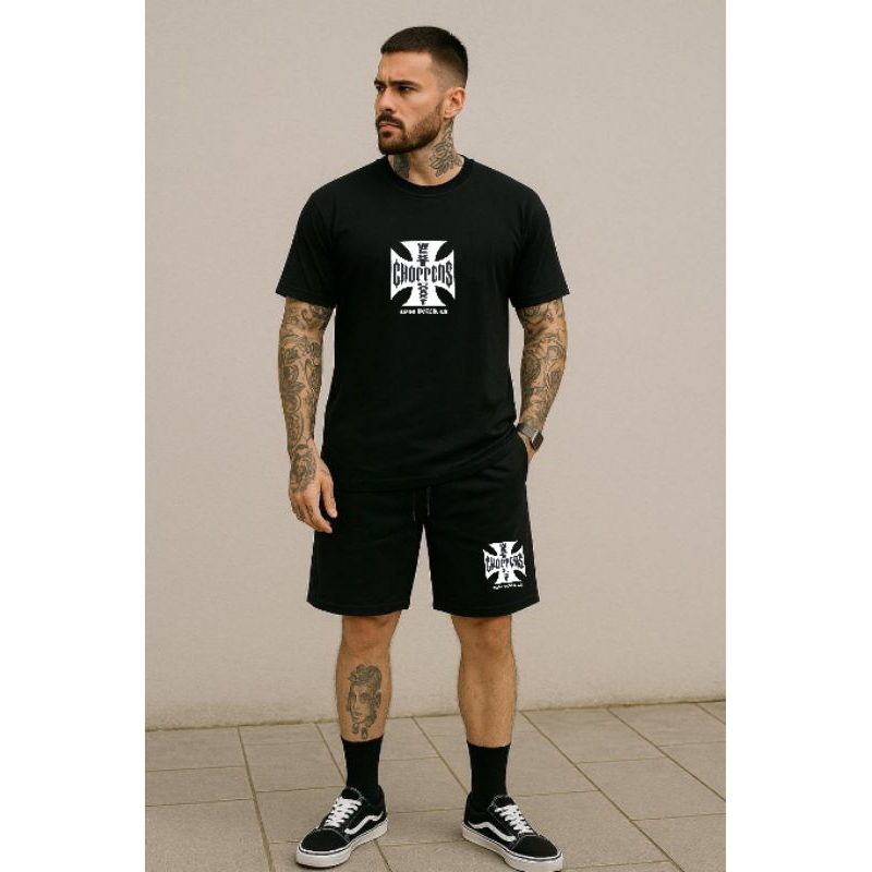 Kit Camiseta Camisa E Bermuda Tactel Elastano Top Confortável Treino Oferta JOKER PALHAÇO