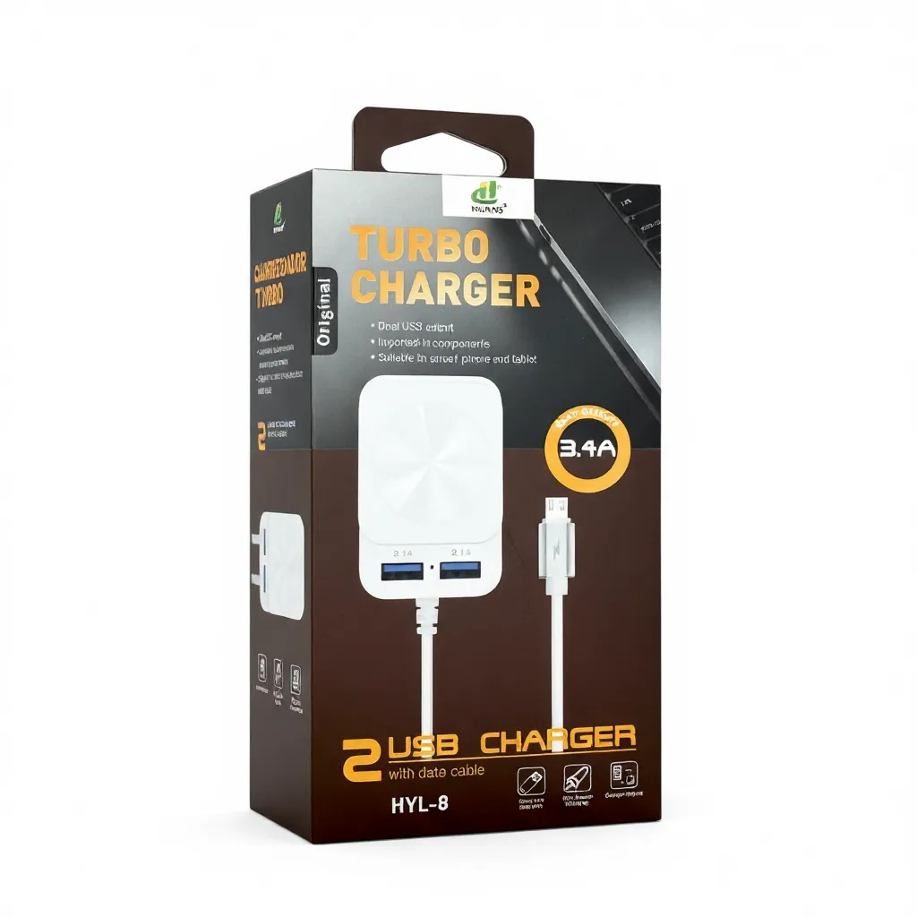 Carregador CTC2U celular Smartphone com Cabo Tipo C + 2 portas USB 2.1A e 3.1A Carregamento Rápido para Tablet e Fones