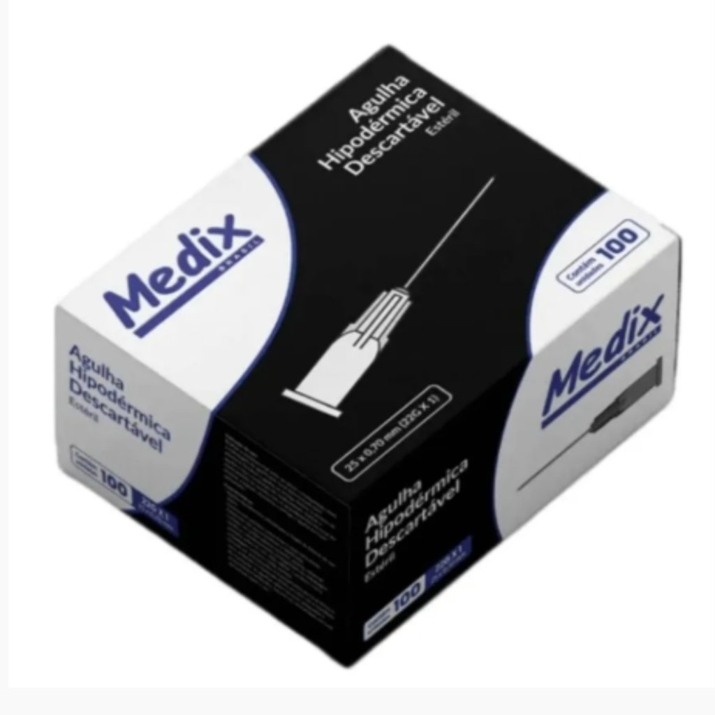 Agulha HiPodérmica Descartável 30x0,70mm Medix Cx C/100 Unid em Oferta na Shopee
