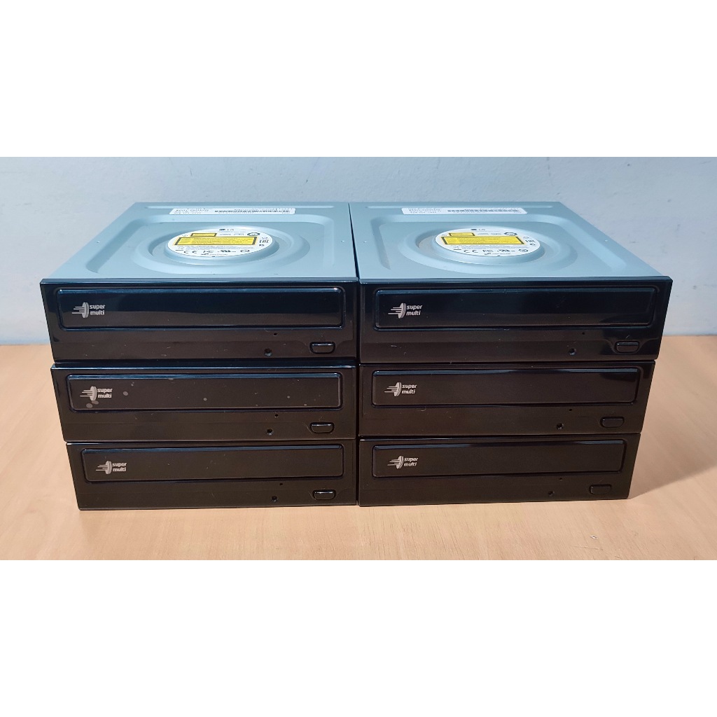 Kit 6 Unidades Leitor e Gravador De Dvd e CD Interno - LG Super Multi Gh24nsB0