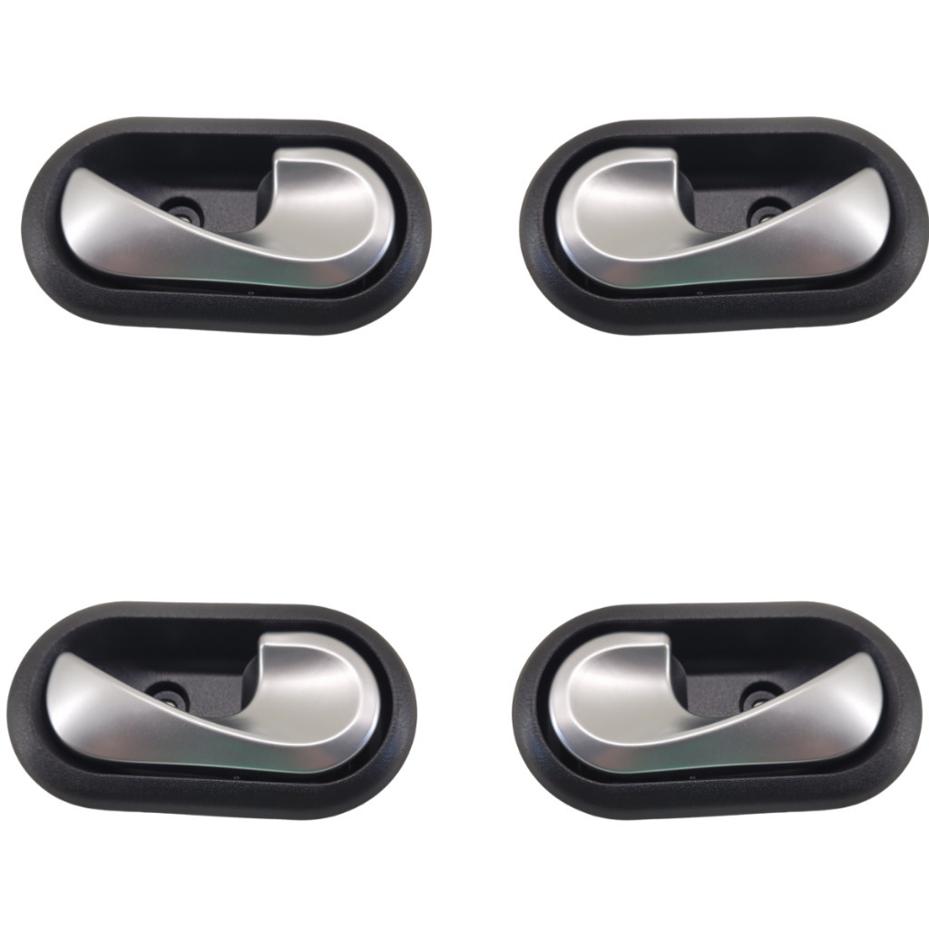 MACANETA INTERNA PORTA SANDERO LOGAN DUSTER PRATA KIT COM 4 UNIDADES