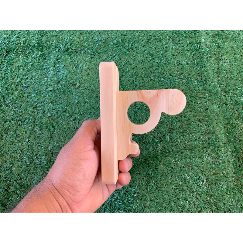 Suporte varão cortina modelo elegante de madeira em Oferta na Shopee