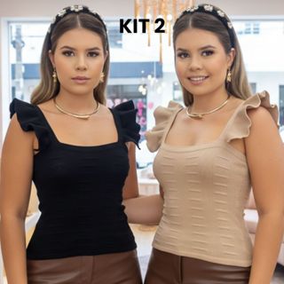 Regata Feminina Tricot Modal Elegante Bicolor Com Alça Casual Moda Primavera Verão em Oferta na Shopee