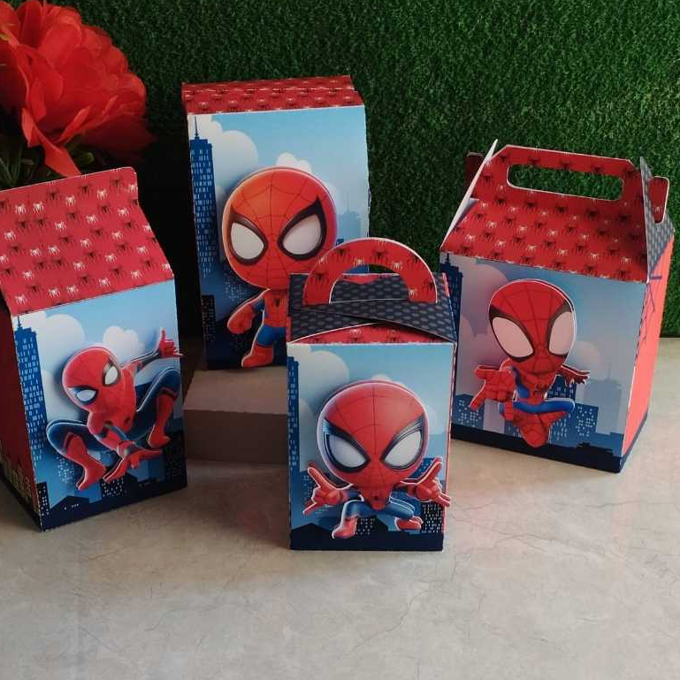 kit Festa Personalizada Homem Aranha-Lembrancinhas-caixas personalizadas-aniversário