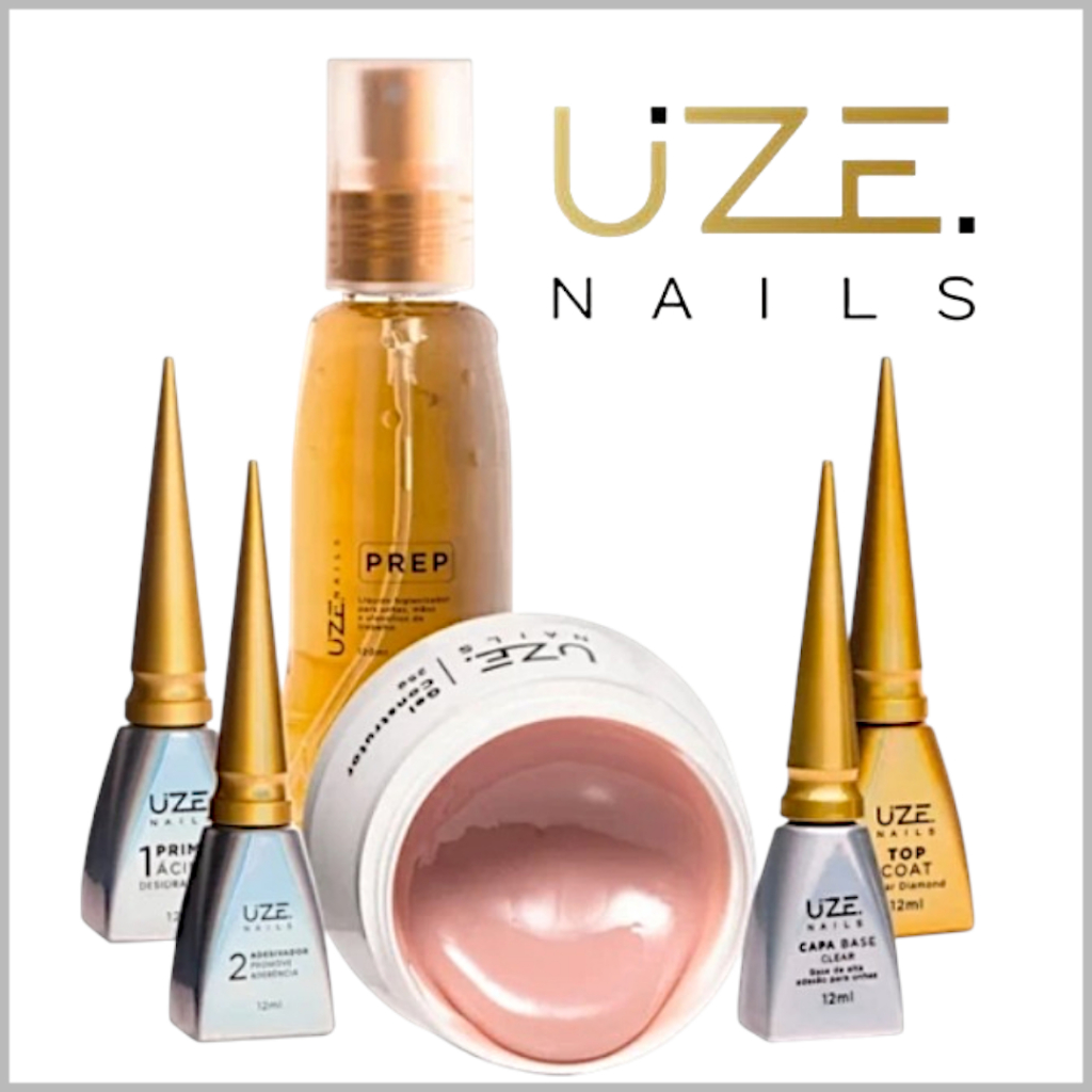 Uze Nail - Preparadores - Gel - Prep - Primer - Adesivador - Hydra Cherry - Base - Alongamento